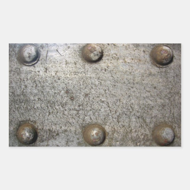 Metal Plate With Screws Rectangular Sticker (Front)