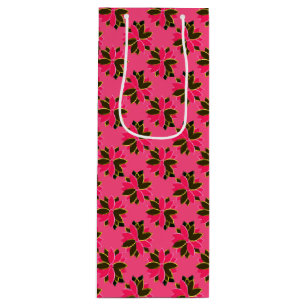 Metal Poinsettia Flowers-11-Pink-Gold-W GIFT BAG