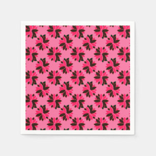 Metal Poinsettia Flowers-9-Pink-Red-NAPKINS Napkin