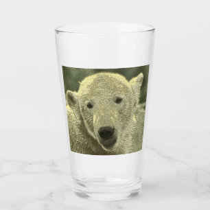metal polar bear glass