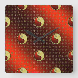 Metal Rabbit Square Wall Clock