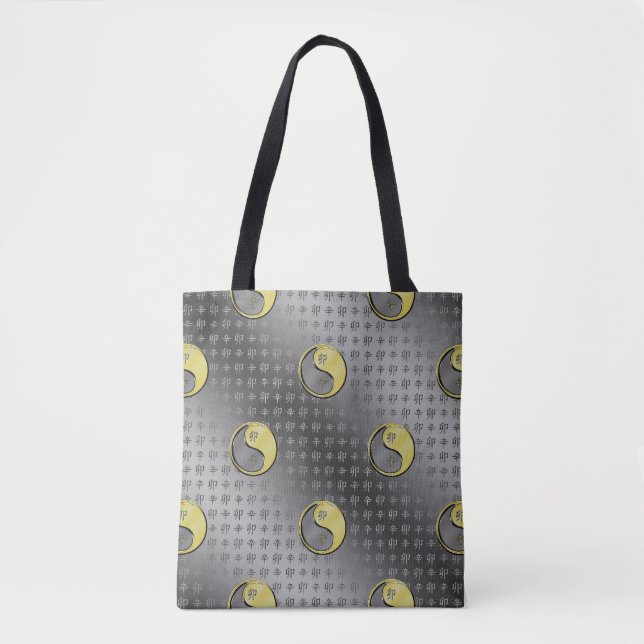 Metal Rabbit Tote Bag (Front)