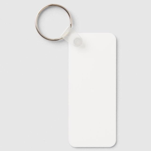 Metal Rectangle Keychain, 1.25" x 3" Key Ring (Front)