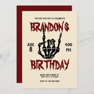 Metal Rock Birthday Invitation