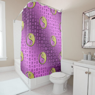 Metal Rooster Shower Curtain