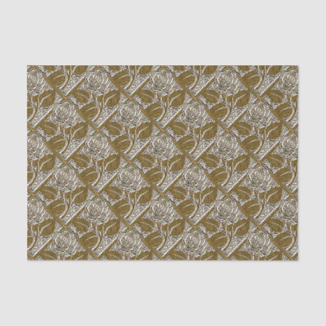 Metal Roses-01-Silver Gold-Tissue Wrap Paper (Front)