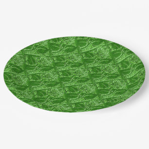 Metal Roses-10-Lt Green-Paper Plates
