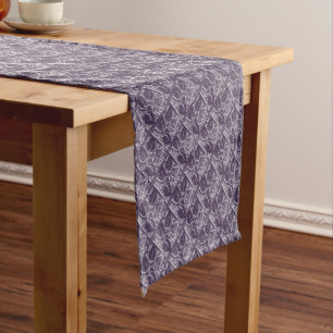METAL ROSES 7-LIGHT PURPLE- TABLE RUNNER 14x72in