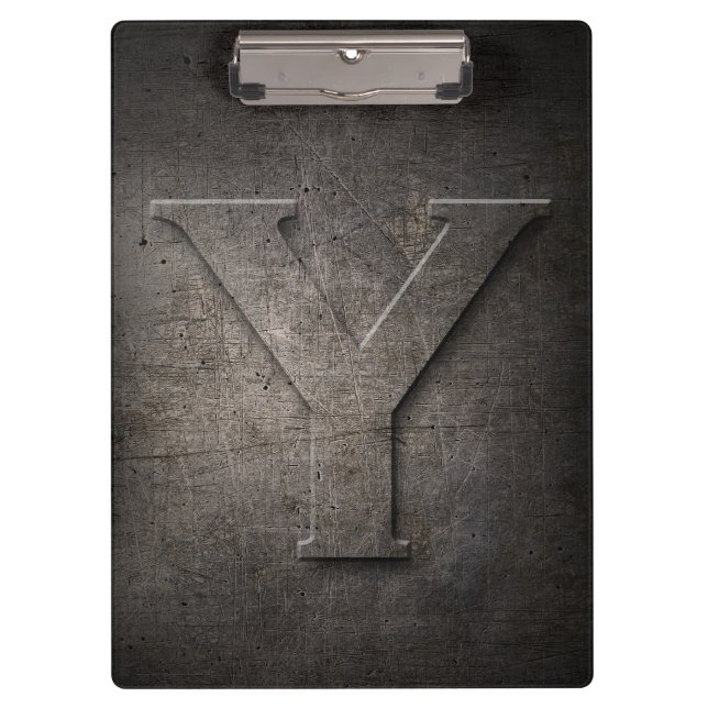 Metal Rustic Y Monogram Clipboard (Front)