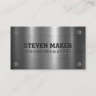 Metal Screws   Metallic Aluminium Business Card