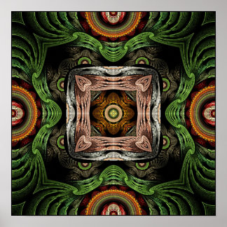 Metal Sculpture Mandala Poster