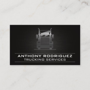 Metal Semi Truck   Driver   Logistics  Business Ca Business Card