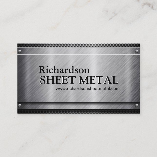 METAL SHEET WORKER BUSINESS CARD (Front)