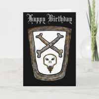 Metal Shield Birthday Card