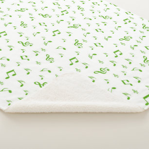 metal, shiny, pattern, music, note, elegan sherpa blanket