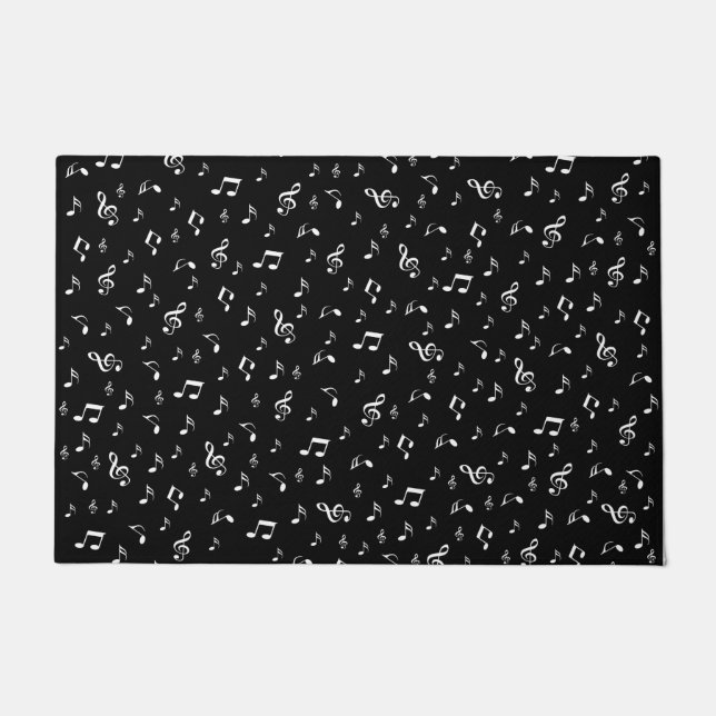 metal, shiny, pattern, music, note, elegant, doormat (Front)