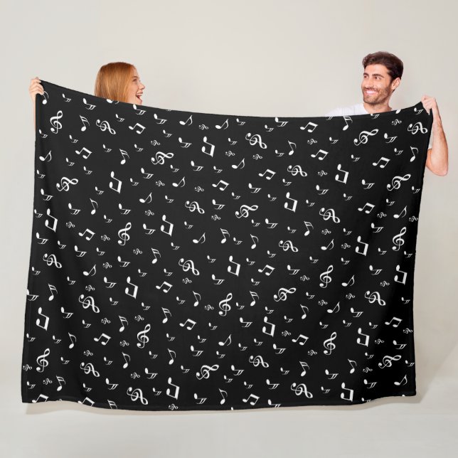metal, shiny, pattern, music, note, elegant, fleece blanket (In Situ)