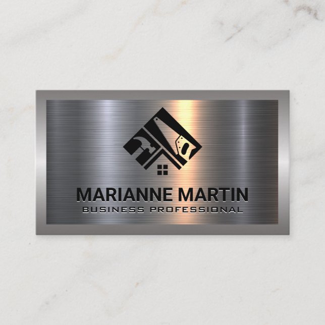 Metal Silver | Speciality Hand Tools | Builder Business Card (Front)
