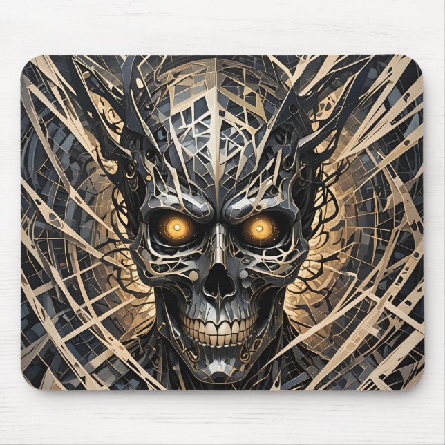 Metal Skull Head Mouse Pad (Front)
