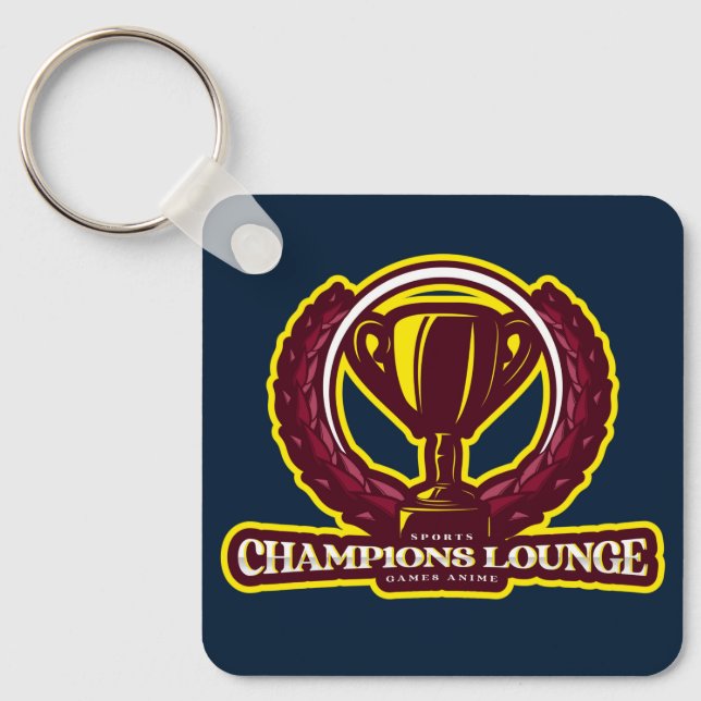 Metal Square Keychain, 2.25" x 2.25" Key Ring (Front)