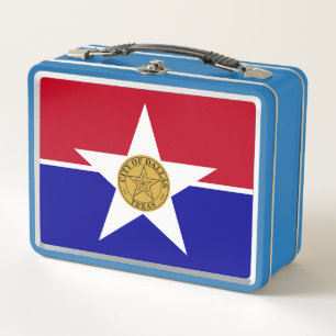Metal Stainless Lunchbox - flag of Dallas