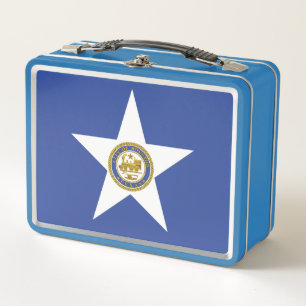 Metal Stainless Lunchbox - flag of Houston