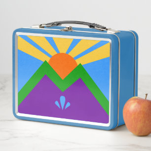 Metal Stainless Lunchbox, flag of Manitou Springs Metal Lunch Box