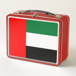 Metal Stainless Lunchbox - flag of UAE