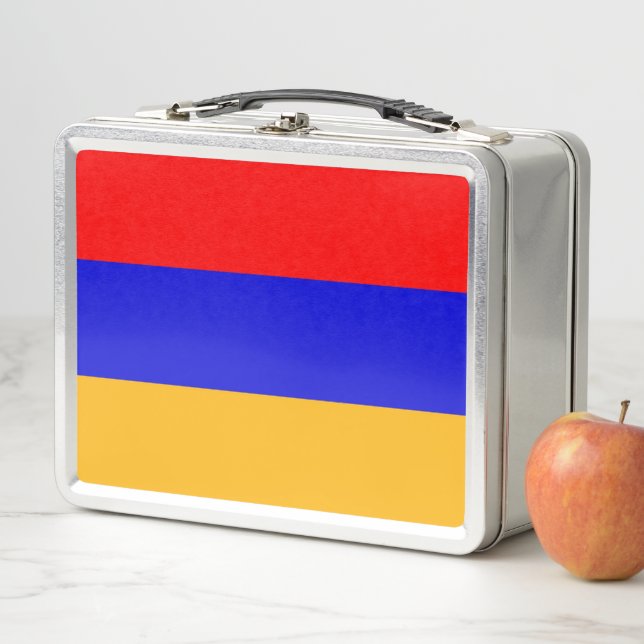 Metal Stainless Lunchbox with Armenia flag (In Situ)