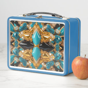Metal Stainless Lunchbox with Bahamas Colours