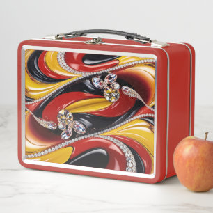 Metal Stainless Lunchbox with Belgian Colours