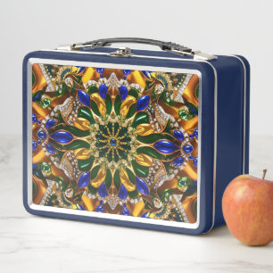 Metal Stainless Lunchbox with Brazil Colours