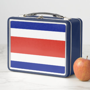 Metal Stainless Lunchbox with Costa Rica flag