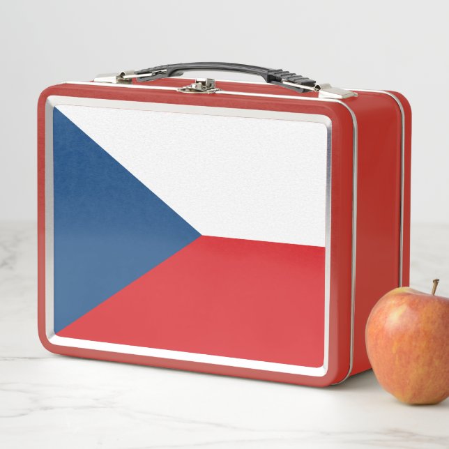 Metal Stainless Lunchbox with Czechia flag (In Situ)