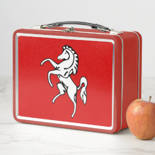 Metal Stainless Lunchbox with flag of Kent County