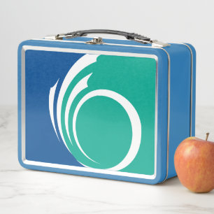 Metal Stainless Lunchbox with flag of Ottawa