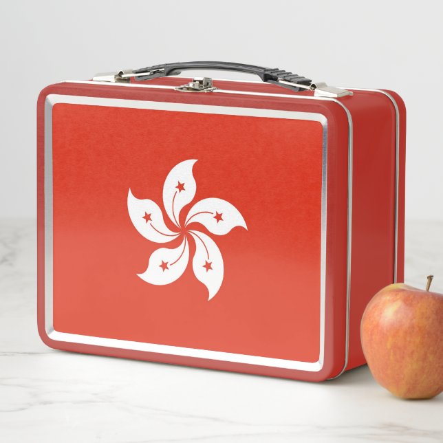 Metal Stainless Lunchbox with Hong Kong flag (In Situ)