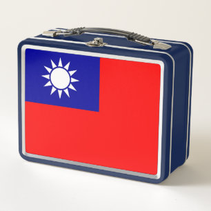 Metal Stainless Lunchbox with Taiwan flag
