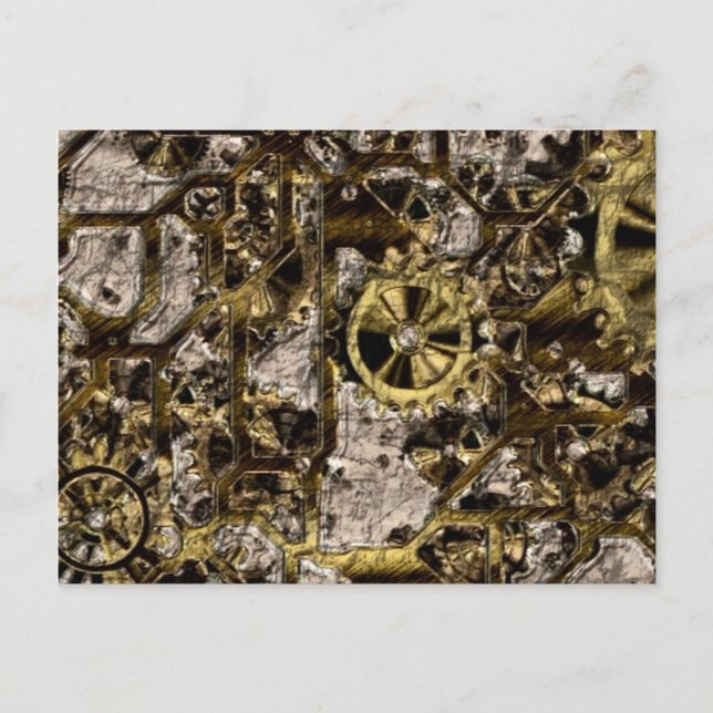 Metal Steampunk Postcard (Front)