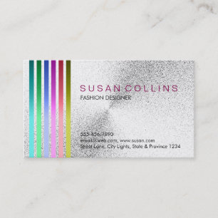 Metal Steel Professional Clean Striped Aluminium Business Card