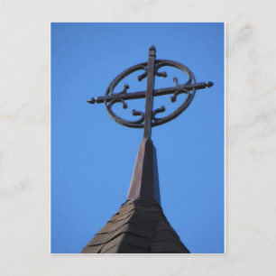 Metal Steeple Cross Postcard