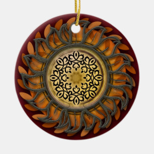 Metal Sun Splendour Ceramic Tree Decoration