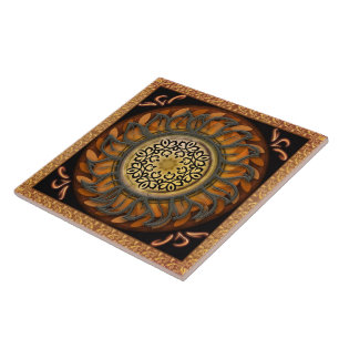 Metal Sun Splendour Tile