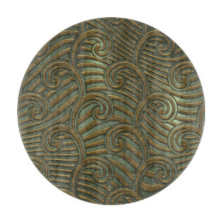Metal swirls: seamless texture. cutting board