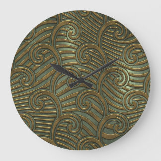 Metal swirls: seamless texture. large clock