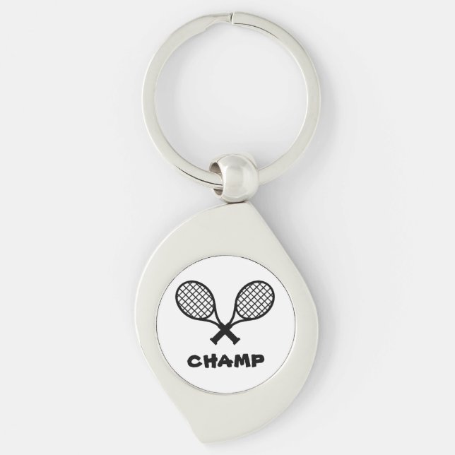 Metal Tennis Key Ring (Front)