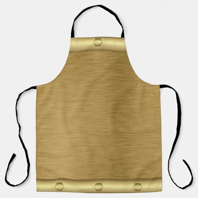 Metal texture gold surface apron (Front)