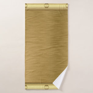 Metal texture gold surface bath towel