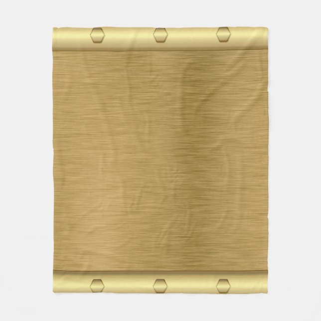 Metal texture gold surface fleece blanket (Front)