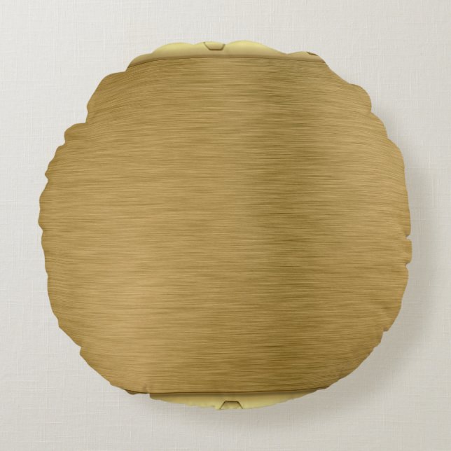 Metal texture gold surface round cushion (Front)